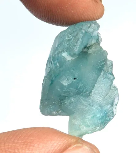 Vista 4 de GEMHUB Cristales de aguamarina azul crudo 18.00 Ct Natural Real Raro Sin tratar Azul en bruto Aguamarina Piedra preciosa DT-462, Gema, Brasil