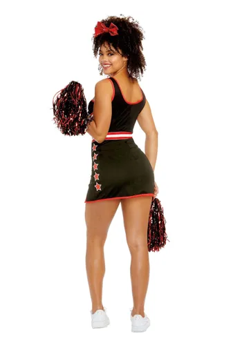 Vista 2 de Disfraz de Equipo de Animadoras USA para Mujer Multicolor