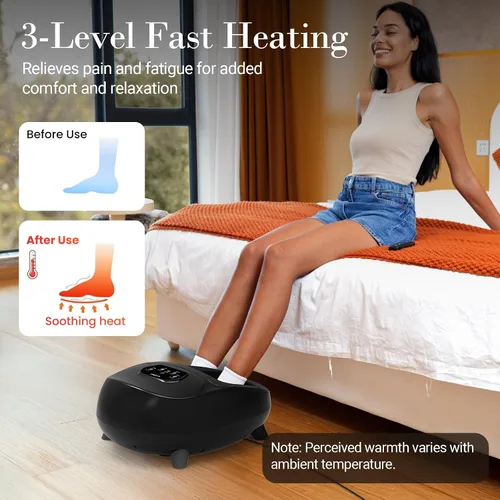 Vista 5 de CuPiLo - Masajeador shiatsu de pies, elegible para FSA y HSA, control remoto, varios niveles de ajuste, para fascitis plantar, neuropatía, hombres