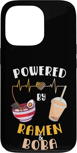 Vista 10 de Powered by Ramen & Boba Tea - Linda funda Kawaii Ramen Soup para iPhone 17