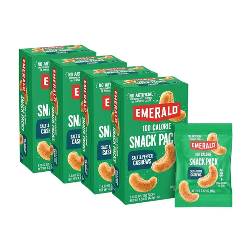 Vista 20 de Emerald Almendras y nueces sin sal, paquetes de bocadillos de 100 calorías