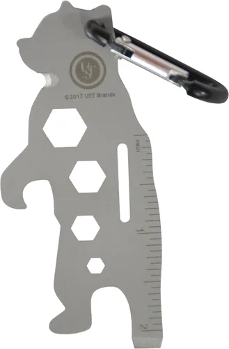 Vista 13 de UST Tool-a-Long - Mosquetones multiherramienta con construcción duradera y compacta de acero inoxidable para senderismo, kayak, campamento, viajes
