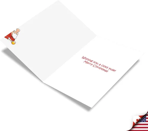 Vista 2 de NobleWorks - 12 divertidas tarjetas de dibujos animados para Navidad - Humor navideño, juego de tarjetas de papelería en caja