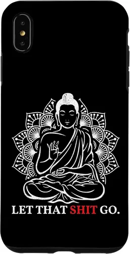 Vista 7 de iPhone 12 mini Let That Shit Go Buda Meditación Entrenamiento Yoga Lover Estuche de regalo