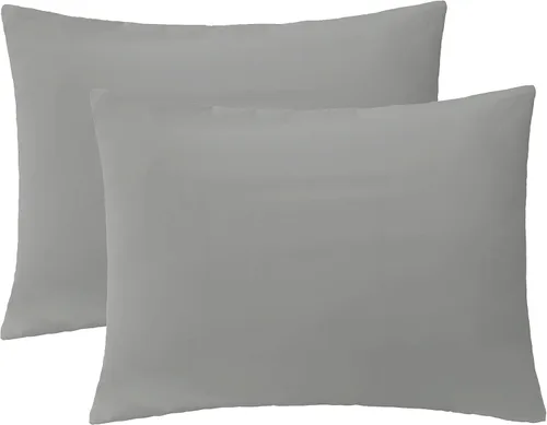Vista 9 de iMaylex Funda de almohada suave de microfibra cepillada con cremallera, acogedora y ligera, de fácil cuidado, juego de 2, negro, estándar, 20 x 26