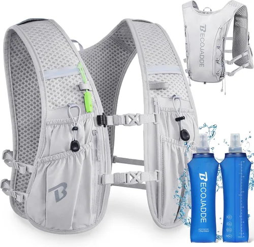 Vista 25 de BECOJADDE Chaleco de Hidratación Mochila para Correr para Hombres Mujeres, Mochila de Hidratación Ligera de 5L para Correr, Chaleco de Hidratación