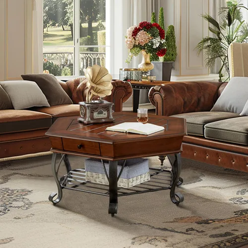 Vista 9 de Mesa auxiliar vintage de madera maciza con parte superior de cristal, mesa auxiliar ovalada para sofá para sala de estar, mesa auxiliar de silla