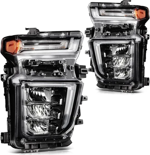 Vista 14 de SCITOO Faros delanteros para Chevy Silverado 1500/2500 1999-2002, para Chevy Suburban 1500/2500 2000-2006, carcasa cromada, reflector ámbar, lente