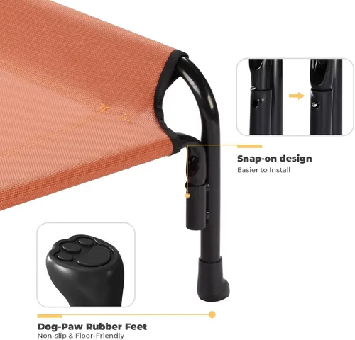 Vista 4 de Veehoo Cama Elevada para Perros, Camas Elevadas para Perros al Aire Libre para Perros Medianos, Cama de Camping Elevada para Mascotas