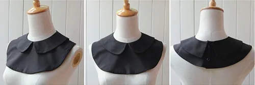 Vista 2 de Cuello de camisa postiza desmontable para mujer, de Magik