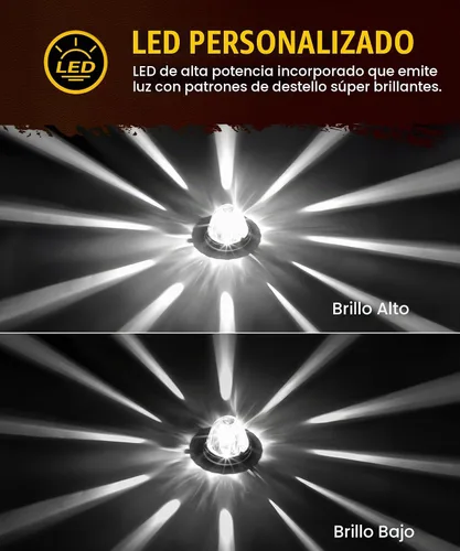 Vista 2 de Partsam 2 Piezas Luces de Cristal de Sandía [Patentadas] Lente Transparente Luz LED Blanca de Marcha con Bisel de Acero Inoxidable de Repuesto