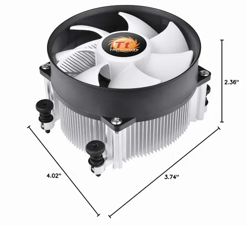 Vista 6 de Thermaltake 95W Gravity A2 Enfriador de CPU para Escritorio, Ventilador de Refrigeración de Extrusión de Aluminio de 92 mm, 4 Pines PWM 1200~3500rpm
