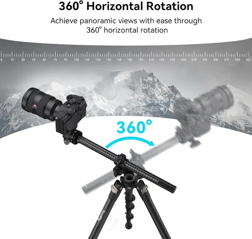 Vista 3 de SmallRig CT200 72.8"/200cm Trípode Horizontal Elevado para Cámara con Soporte para Smartphone y Bolsa de Transporte, Carga Máxima 33lb Trípode