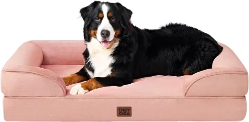 Vista 62 de EHEYCIGA – Cama ortopédica impermeable para perros pequeños, de espuma viscoelástica tipo caja de huevos, con bordes elevados y base antideslizante