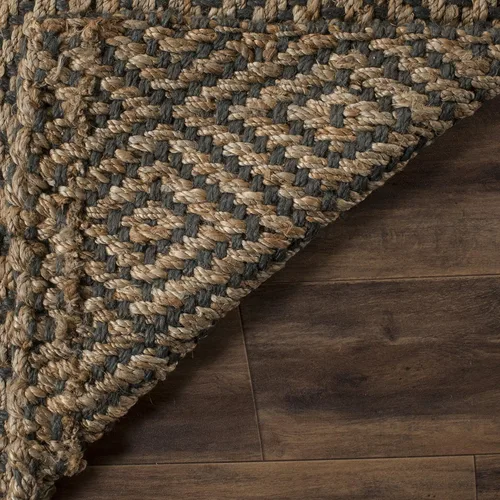 Vista 21 de Safavieh NF181A tapete de yute natural tejido a mano, de la colección de fibra natural (5 x 8 pies), Yute, Natural / Natural