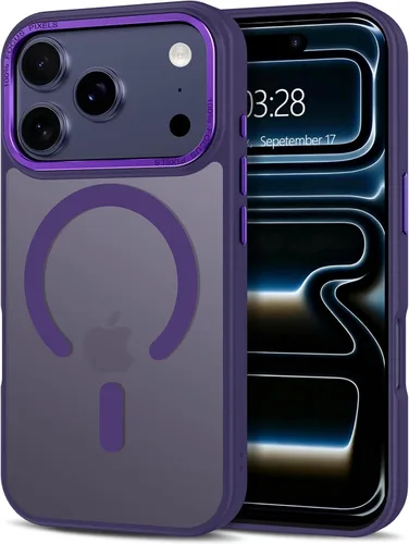 Vista 266 de Anuck - Funda magnética para iPhone 11 compatible con MagSafe, carcasa trasera mate translúcida dura, borde de TPU, delgada, resistente a impactos