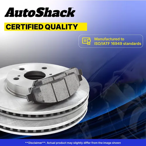 Vista 5 de AutoShack Rotores de freno con pastillas de freno delanteras y traseras Rotor de freno y pastillas de repuesto para Mazda 5 2.3L 2.5L FWD
