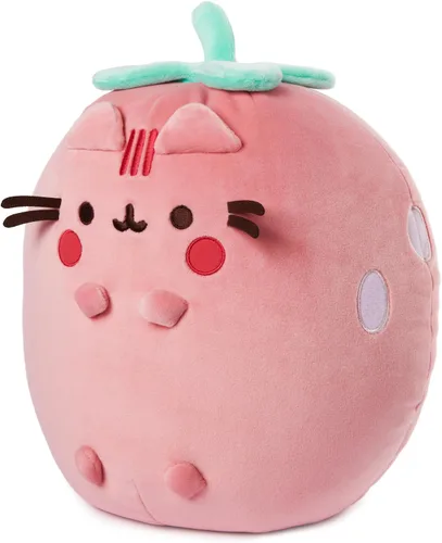 Vista 4 de GUND Pusheen Squisheen - Peluche perfumado de fresa, juguete esponjoso para edades de 8 años en adelante, rosa, 11 pulgadas