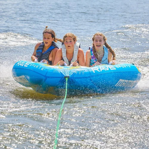 Vista 3 de RAVE Sports Mambo Boat Tubo remolcable - Tubo inflable para 1-3 jinetes