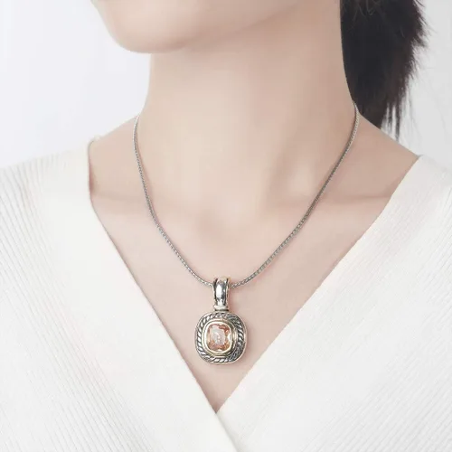 Vista 8 de UNY Elegantes conjuntos de joyas de boda con cristales de circonita cúbica y clip francés, para regalo de Navidad inspirado en el diseñador, Metal