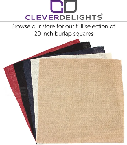 Vista 7 de CleverDelights Cuadrados de arpillera de 20 pulgadas, paquete de 4, arpillera de yute de alta calidad, bordes acabados, 20 x 20 pulgadas
