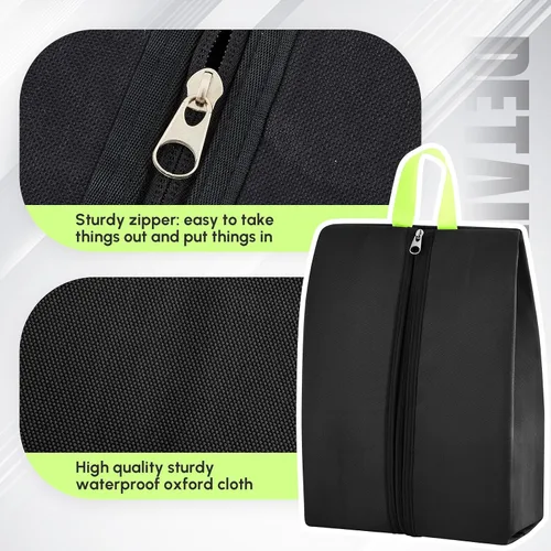 Vista 6 de 1 bolsa de tacos a prueba de olores de 4 capas, se adapta hasta la talla 14, resistente al olor y al barro, impermeable, se adapta a zapatos de Negro