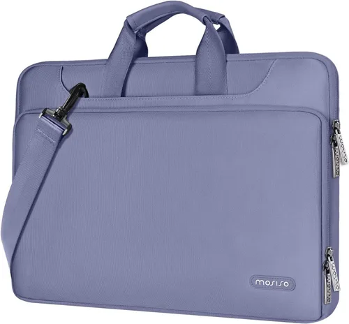 Vista 12 de MOSISO 360 Bolsa Protectora para Laptop de Hombro Compatible con MacBook Air de 13 pulgadas M4 M3 M2 M1 2025-2018/Pro M2 M1 2025-2016, Funda