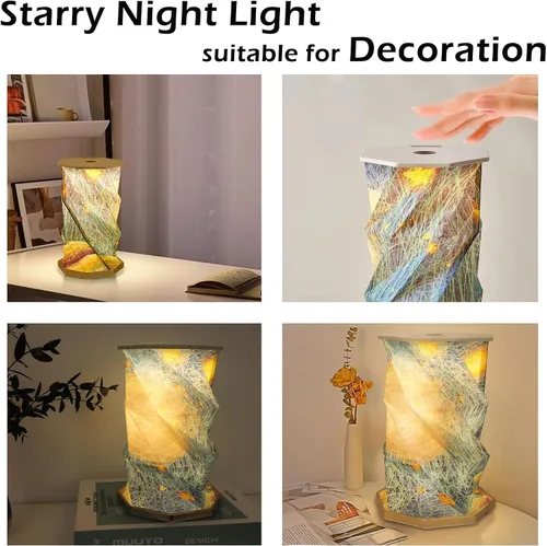 Vista 6 de Nueva luz nocturna, lámpara táctil de mesita de noche, luz nocturna portátil magnética, luz decorativa plegable regulable con recargable por USB