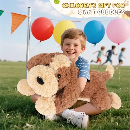 Vista 7 de SuzziPals Animal de peluche grande de 30 pulgadas, cachorro de peluche gigante grande y suave, juguetes de peluche gigantes para relajación