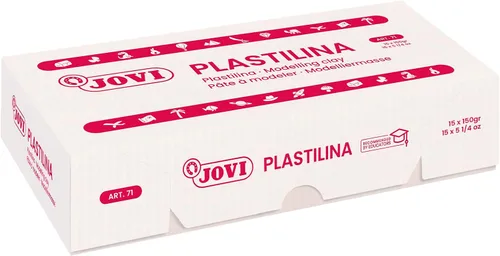 Vista 5 de Jovi - Paquete de plastilina, masa reutilizable que nunca se seca, 15 barras de 5.29 onzas cada una en color negro, total de 5 libras, no tóxica