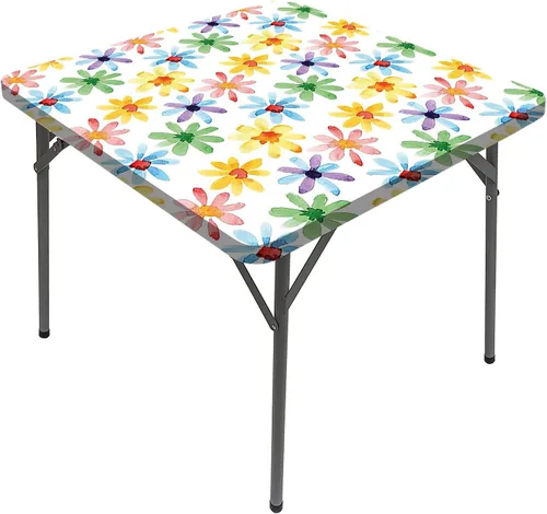 Vista 22 de Manteles florales, lindos manteles de primavera románticos retro cuadrados para mesa de comedor, se adapta a mesas de 24 x 24 pulgadas