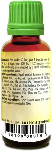 Vista 4 de Newton Homeopathics Mascotas intestinales ~ Cuidado digestivo - 1 Oz Líquido