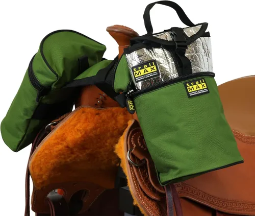 Vista 8 de TrailMax Bolsas medianas con pompa de caballo para tu silla de montar occidental; bolsas aisladas para caballos; bolsa de sillín para cámara