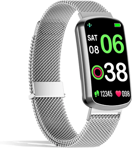 Vista 8 de Monitor de salud y fitness, reloj inteligente con frecuencia cardíaca 24/7, monitor de actividad con presión arterial y monitor de oxígeno