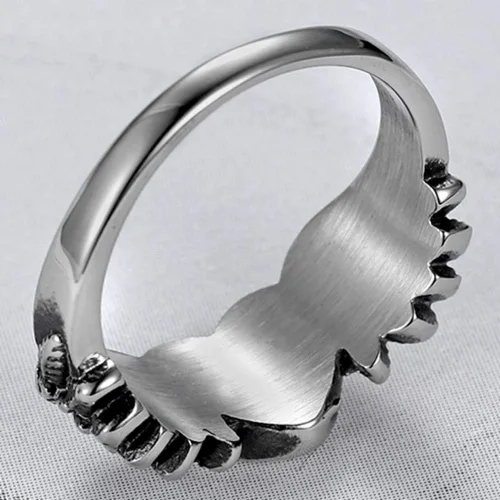 Vista 4 de Jude Jewelers - Anillo de boda con forma de corazón con forma de alas de ángel
