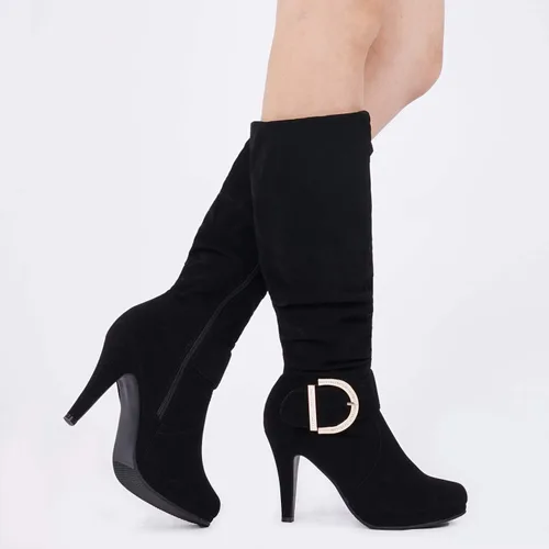 Vista 6 de DREAM PAIRS Botas de mujer de tacón alto y caña alta