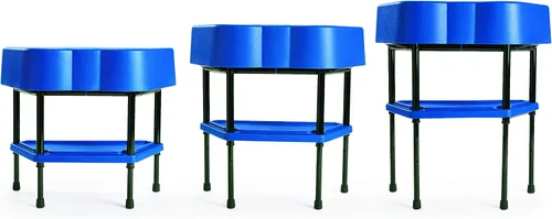 Vista 20 de Children's Factory - Mesa sensorial para niños pequeños con tapa, azul, AFB5100PB, actividades de arena y agua ajustables para niños, guardería