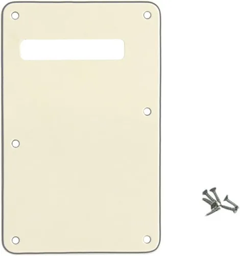 Vista 3 de ROLIZO Pickguard Tremolo - Placa trasera estándar para guitarra Stratocaster, fabricada en Estados Unidos, perla envejecida multicolor/fantasía