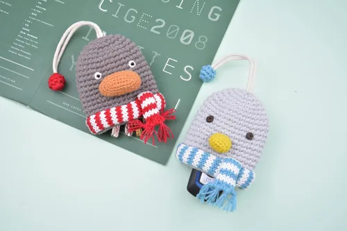 Vista 4 de Bonito llavero de animales para mujeres y niñas regalo de parejas decoración Kawaii para mejor amiga llavero de ganchillo para mujeres llaves