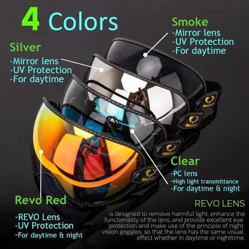 Vista 5 de Protector retro para casco de motocicleta, visera de burbujas, lentes de policarbonato de repuesto universal para casco completo de cara abierta