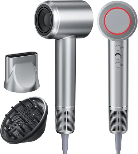 Vista 10 de Secador de pelo 2026, secador de pelo con difusor, tecnología iónica de alta velocidad de 200,000 RPM para mujeres y hombres, iones negativos