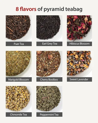 Vista 6 de Ssanggye Cubewood - Juego de regalo de 16 piezas, 0.78 onzas (16 unidades, 8 sabores x 2EA) Hierba Floral Blended Signature Puer Earlgrey Hibiscus