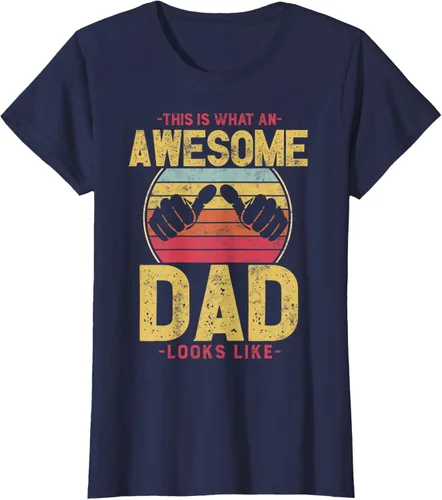 Vista 30 de This is what a awesome dad looks like T-Shirt, Negro