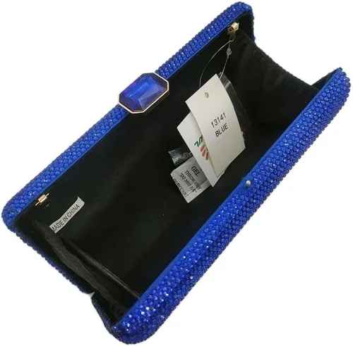 Vista 7 de Elegantes bolsas de noche de cristal, bolsos de boda, bolso de novia, caja de mano para mujer