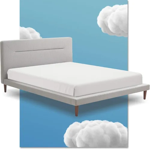 Vista 17 de Serta Sierra Collection - Cama de plataforma tapizada, diseño de perfil bajo, cabecera capitoné, tela texturizada suave, no requiere somier