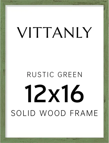 Vista 240 de Vittanly - Marco de fotos de 4 x 6 pulgadas de madera maciza con plexiglás, incluye paspartú de 3,5 x 5, para colgar en la pared o poner sobre una