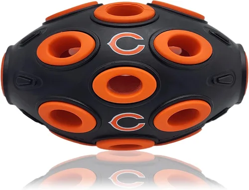 Vista 13 de NFL Buffalo Bills Juguete Dispensador de Premios de Fútbol Americano para Perros y Gatos, Juguete de Pelota de Goma para Mascotas, Juguete