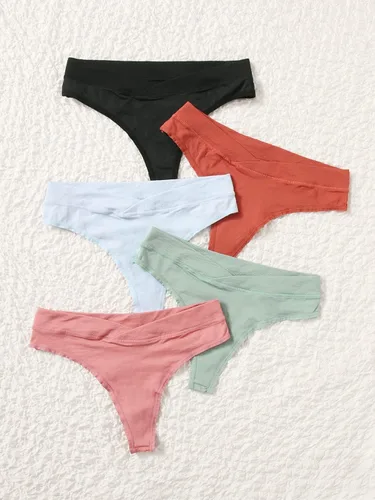 Vista 6 de Verdusa Ropa interior de maternidad sin costuras para mujer, paquete de 5