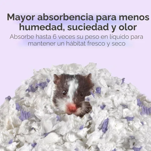 Vista 6 de Kaytee Lecho de papel Clean & Cozy con lavanda, hecho para animales pequeños, 24,6 litros Fresher habitats with rabbit bedding. Hamster bedding