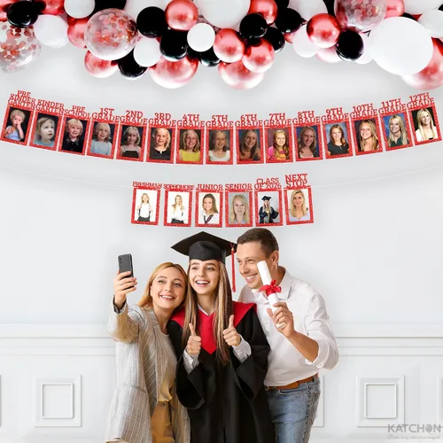 Vista 5 de KatchOn, Cartel fotográfico de graduación K-12 de 5 x 7 pulgadas, tarjetas fotográficas de 12+6 Cartel de graduación 2026 personalizado